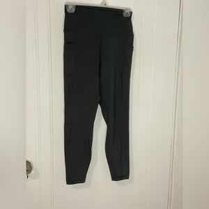 Green/grey size medium leggings with pockets